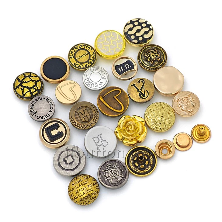 Antique Brass Press Studs