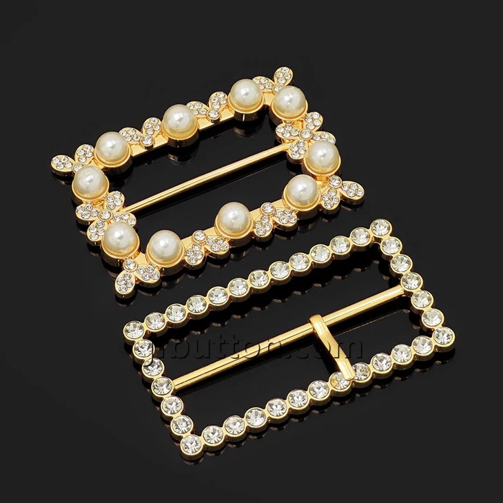 D-shape Buckle With Pearl factory