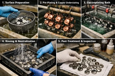 A fémgombokban és fémcímkékben használt galvanizálási technológia megértése